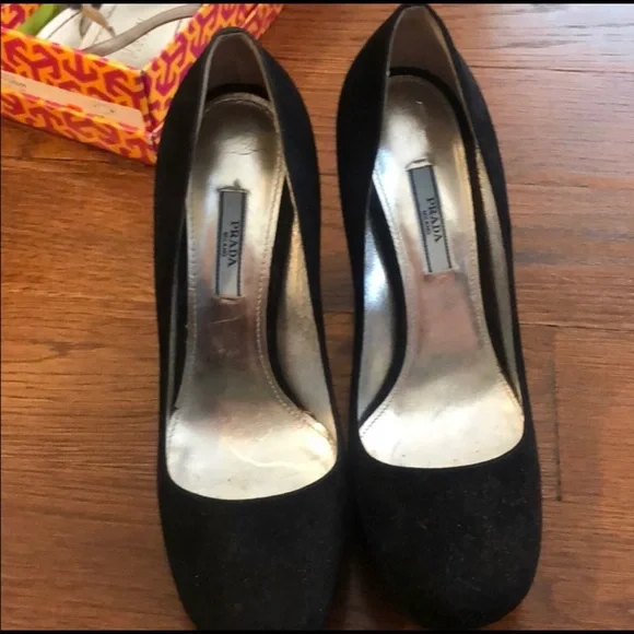 PRADA platform Suede Heels